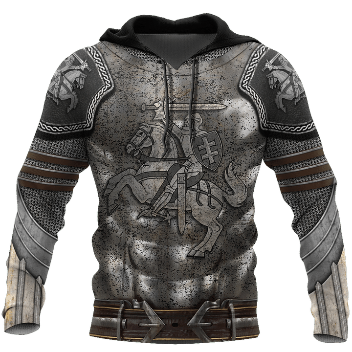 Lithuania Armor Knight Warrior Chainmail 3D All Over Printed Shirts For Men and Women AM120302 - Amaze Style™-Apparel