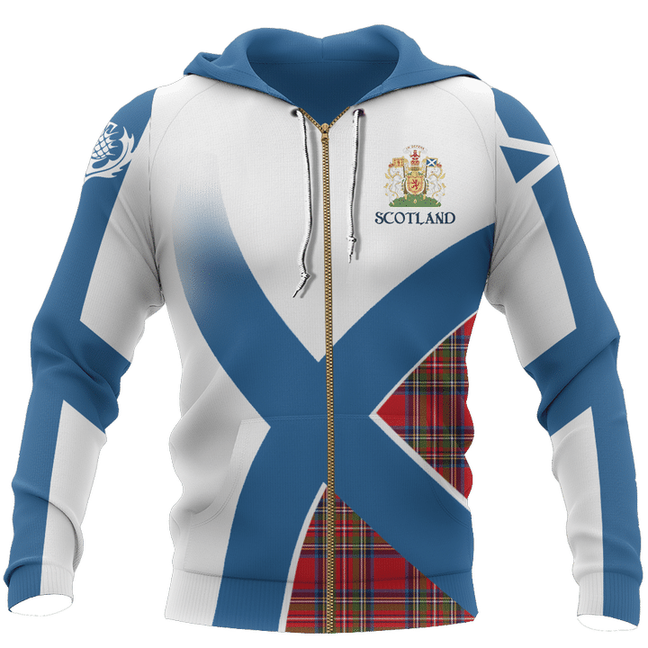 Scottish Flag Tartan Hoodie NNK 1522 - Amaze Style™