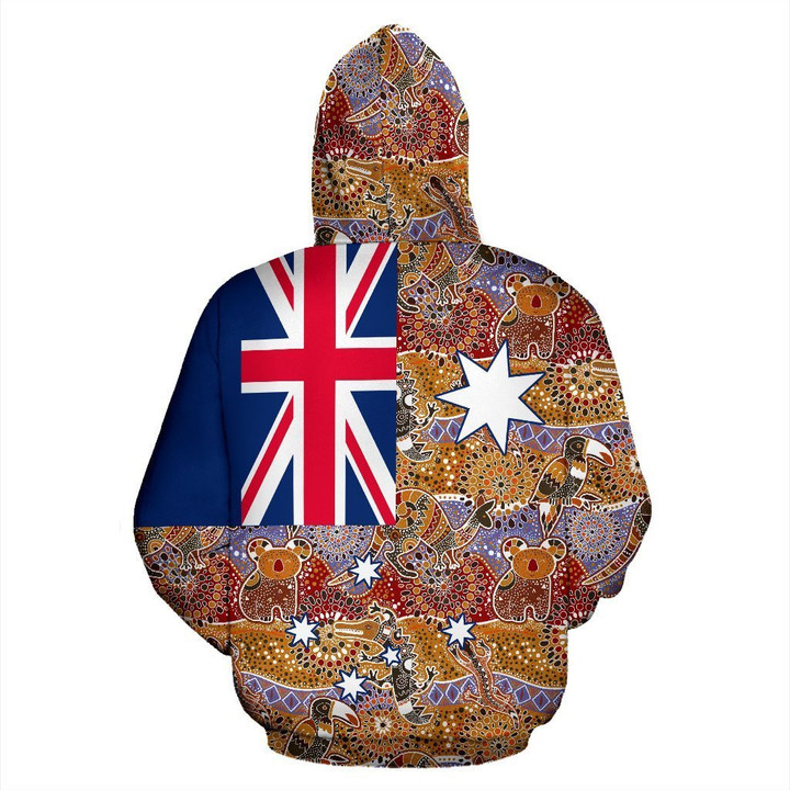 Australia Hoodie National Flag Aboriginal NNK 1406 - Amaze Style™