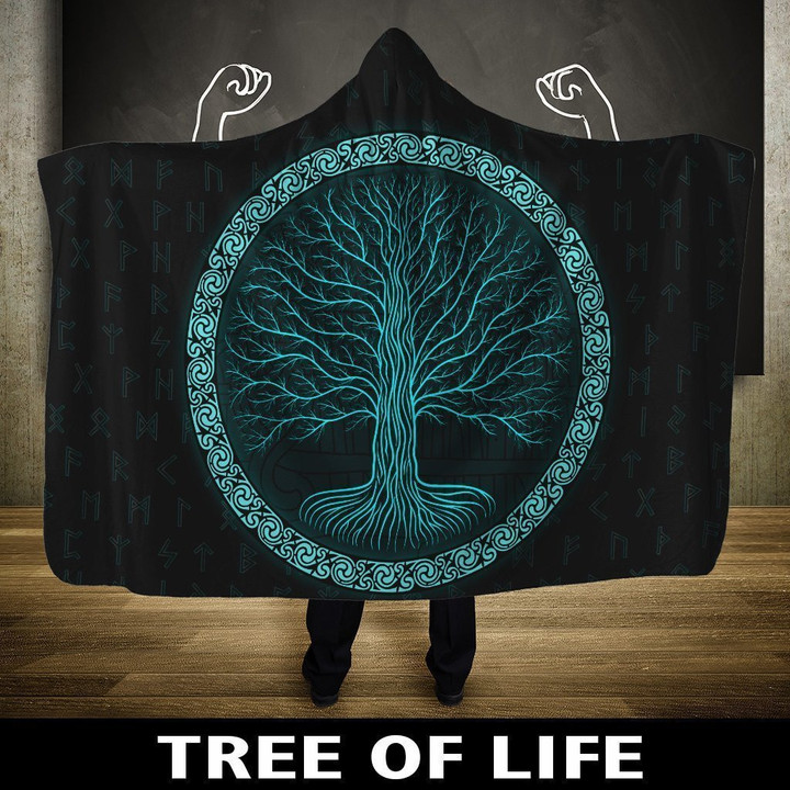 Viking Hooded Blanket - Viking Tree of Life PL089 - Amaze Style™