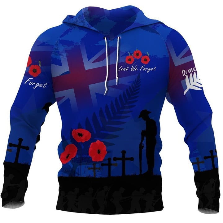 Anzac Day Lest We Forget All Over Hoodie PL156 - Amaze Style™-Apparel