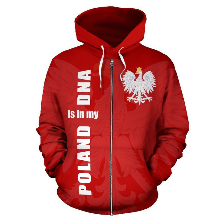 Poland is in My DNA Zip Up Hoodie NVD1236 ! - Amaze Style™-Apparel