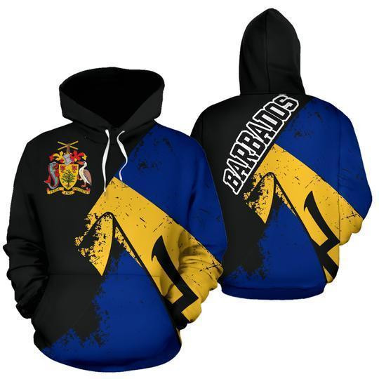 Barbados Special Grunge Flag Pullover - Amaze Style™