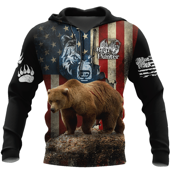 Bear hunter camo 3D all over printed shirts for men and women Pi111201 PL - Amaze Style™-Apparel