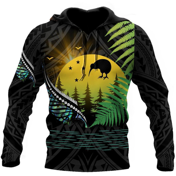 New zealand aotearoa silver fern twist moonlight 3d all over printed for men and women - Amaze Style™-Apparel