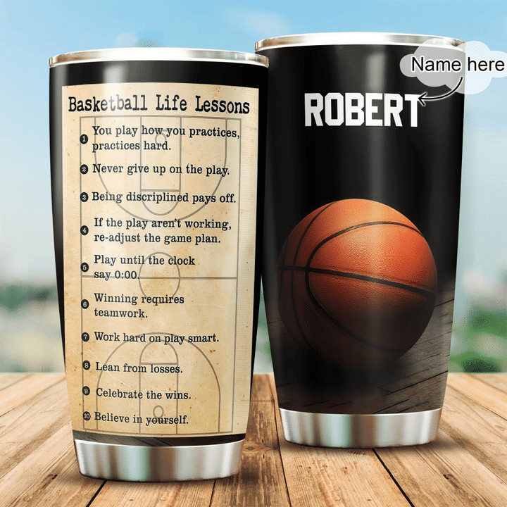 Premium Basketball Lessons Personalized Stainless Steel Tumbler - Amaze Style™