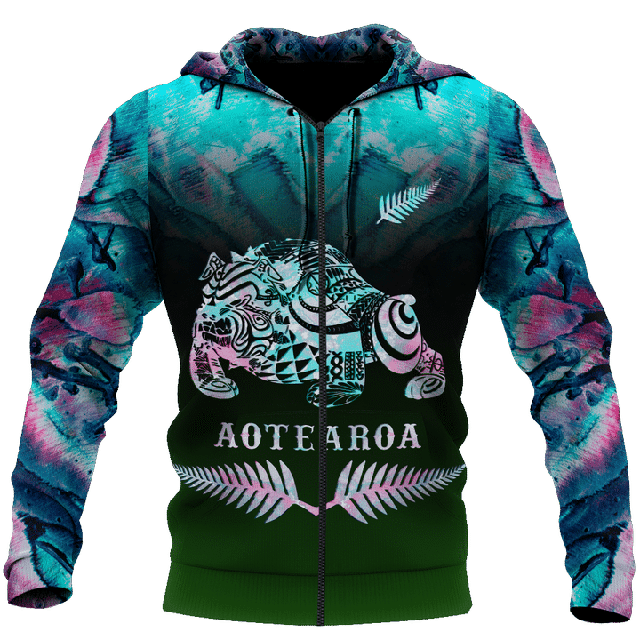 New zealand maori bulldog tattoo paua 3d all over printed shirt and short for man and women - Amaze Style™-Apparel