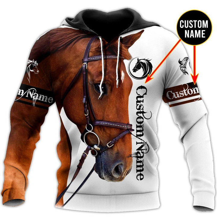 Horse Custom Name 3D All Over Printed Shirts For Men and Women TA09232001 - Amaze Style™-Apparel