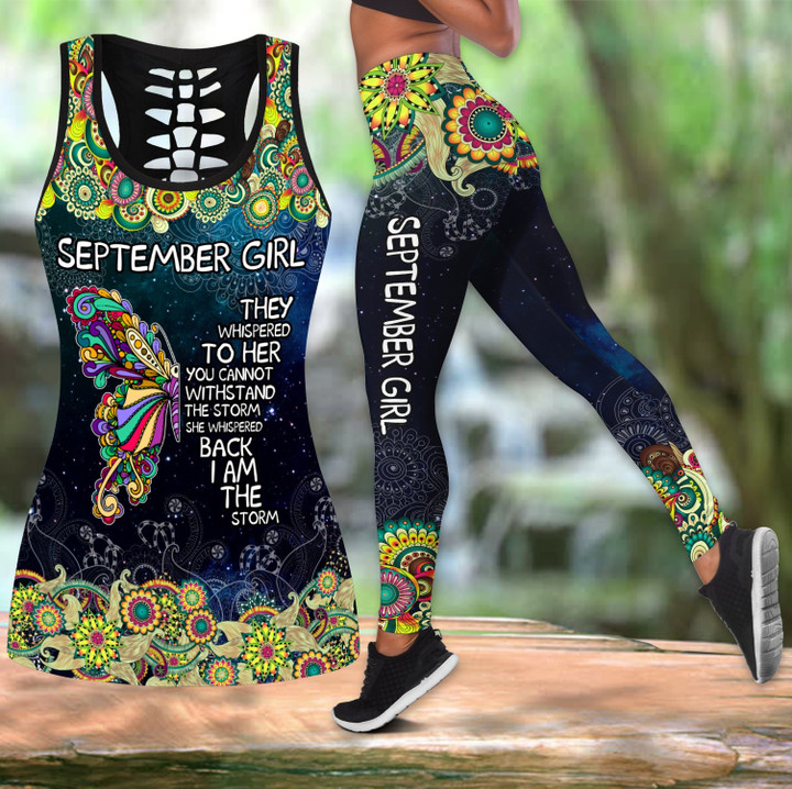 September Girl Combo Tank Top + Legging DQB08032002S - Amaze Style™-Apparel
