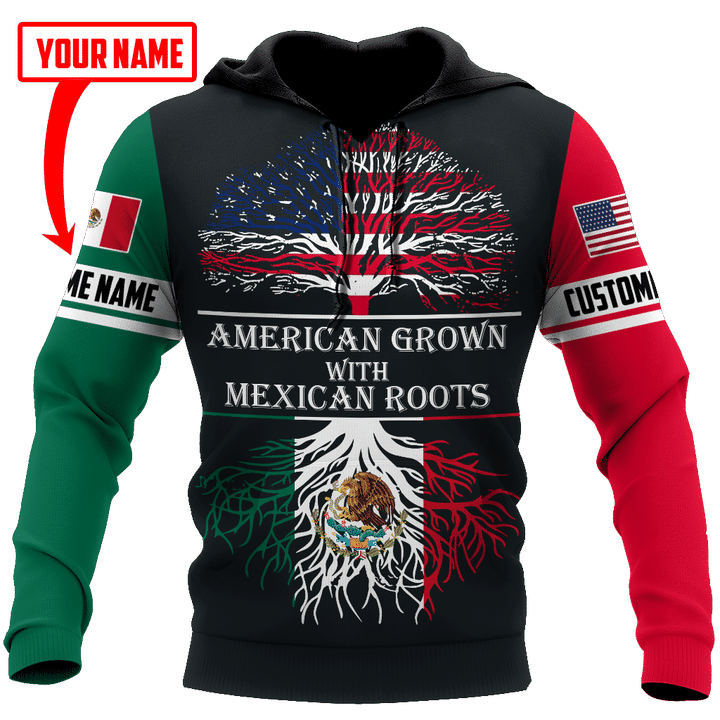 Persionalized American Grown With Mexican Roots 3D All Over Printed Shirts - Amaze Style™