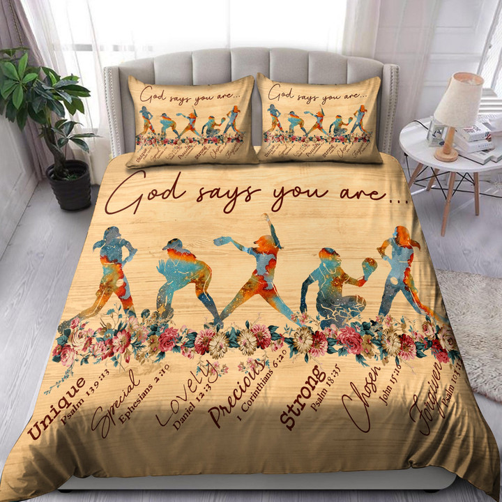 Softball-God Says You Are Bedding Set Pi20072002 - Amaze Style™-Quilt