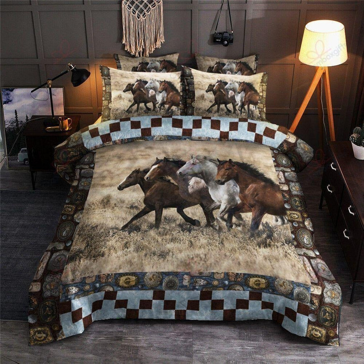 Horse Family Bedding Set TA0621201 - Amaze Style™-Quilt