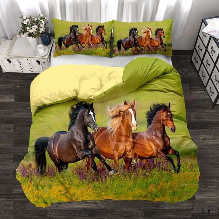Running Horses Bedding Set TA062901 - Amaze Style™-Quilt