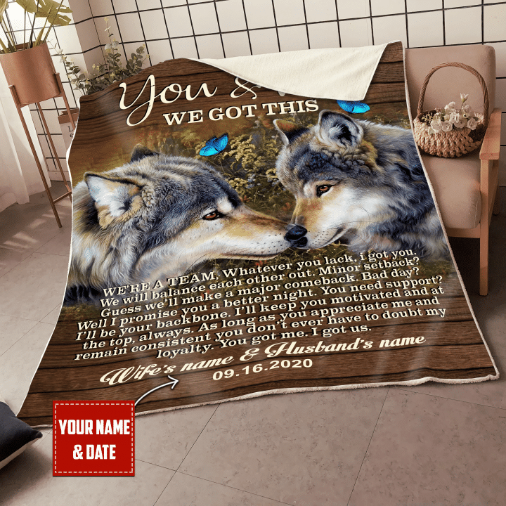 Love Wolf Couple Blanket - Amaze Style™-