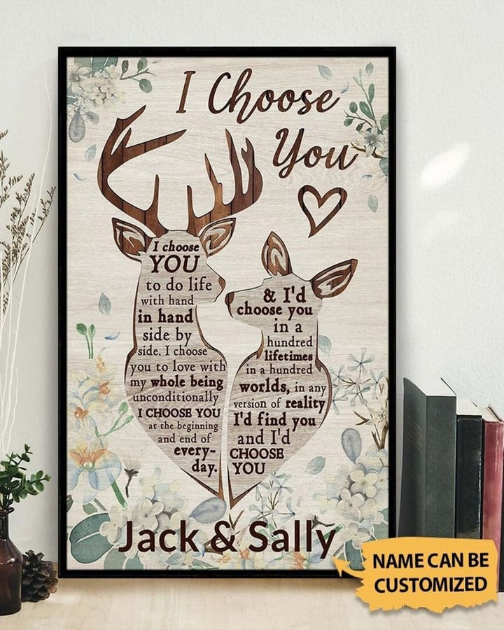 Deer I Choose You  3D All Over Printed Poster Vertical - Amaze Style™