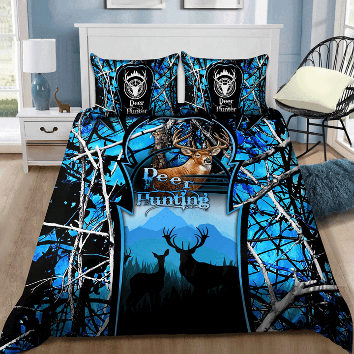 Blue Deer Hunting Bedding Set AM10052108.S2 - Amaze Style™