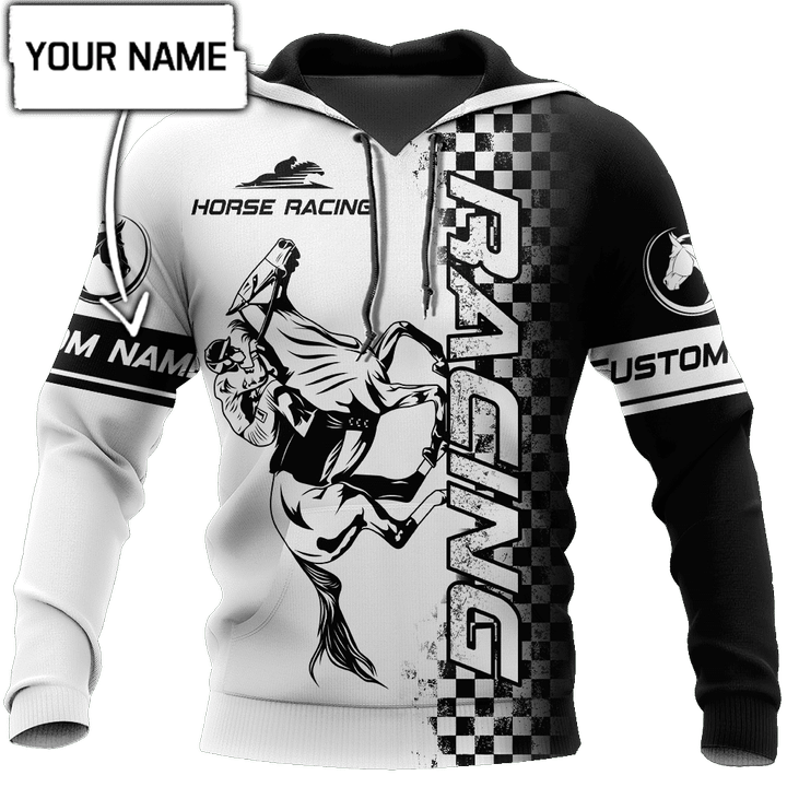 Personalized Name Horse Racing Black 3D All Over Printed Unisex Shirts DD24042102 - Amaze Style™