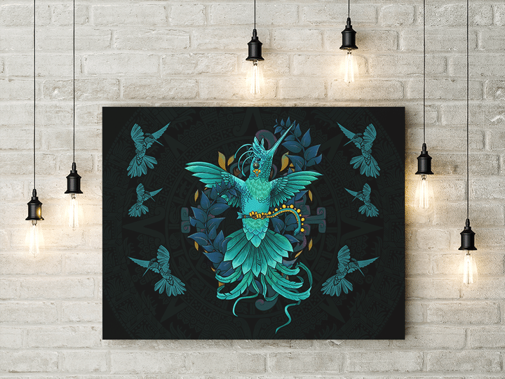 Aztec Hummingbird God Huitzilopochtli Maya Aztec 3D All Over Printed Canvas - 