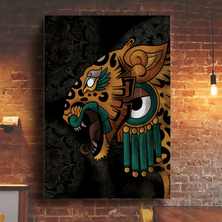 Aztec Jaguar Aztec Maya Mexica 3D All Over Printed Canvas - 