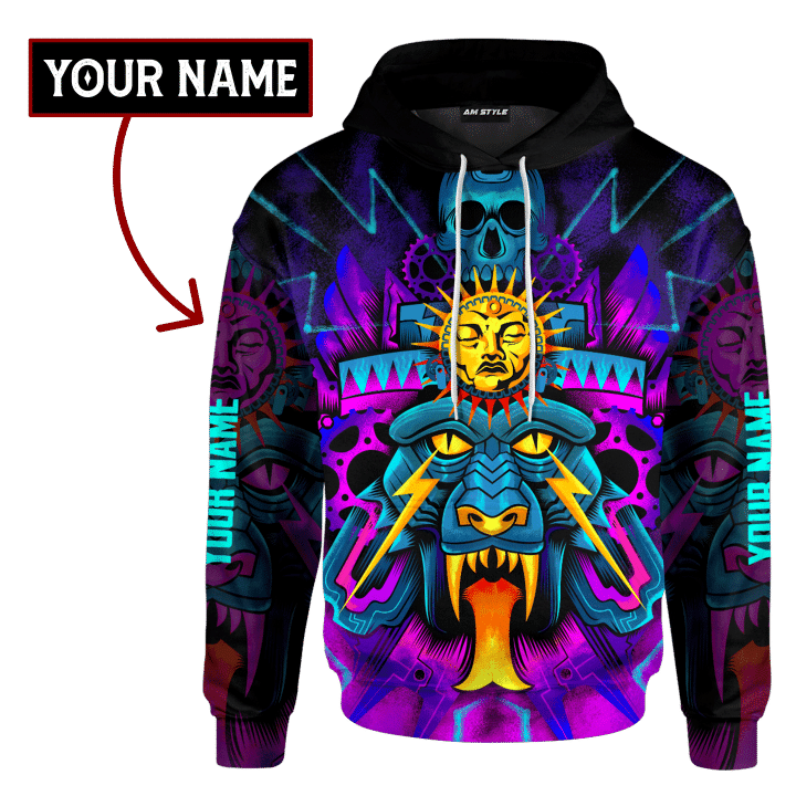 Aztec Xolotl God Of Fire And Lightning Aztec Color Change Customized 3D All Overprinted Shirt 