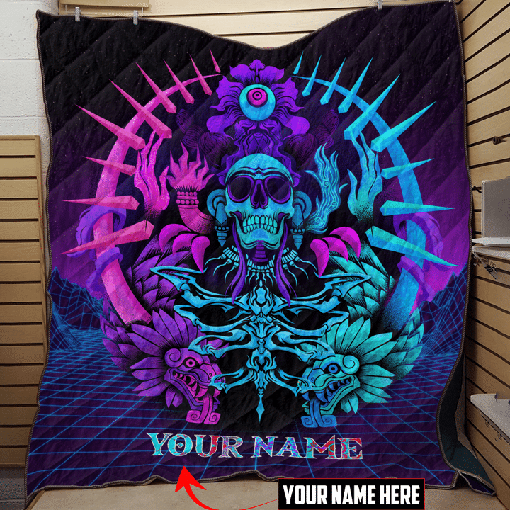 Aztec Sun Stone The Dead Song Customized 3D All Over Printed Quilt - 