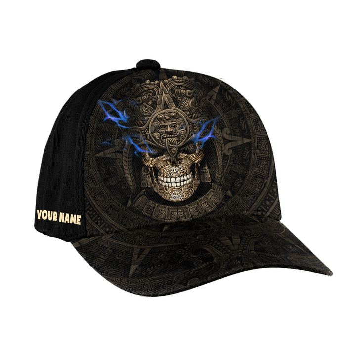 Ancient Skull Aztec Tattoo Customized 3D All Over Printed Polo & Baseball Cap - AM Style Design