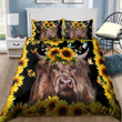 Beautiful Highland Cow And Sunflowers Bedding Set HHT21092003-MEI - Amaze Style™-Bedding Set
