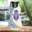 Purple Hamsa Hand Yoga Outfit For Women-MEI - Amaze Style™-Apparel