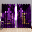 Premium 3D Design Curtain Easter Jesus Christian Purple ML - Amaze Style™