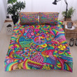 Colorful Hippie Lover With Symbol Bedding Set TQH200724 - Amaze Style™-BEDDING SETS
