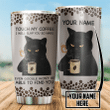 Customize Name  Black Cat Steel Tumbler DA24052105 - Amaze Style™