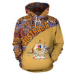Australia Hoodie Aboriginal Wave Coat Of Arms NNK 1405 - Amaze Style™