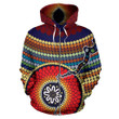 Blooming Aboriginal All Over Zip-Up Hoodie-NNK1499 - Amaze Style™-Apparel