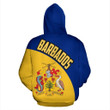 Barbados Zip-Up Hoodie Wave Flag Color - Amaze Style™