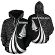 New Zealand Maori Silver Fern Hoodie White PL148 - Amaze Style™