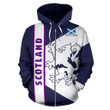Scottish Flag And Lion All-Over Hoodie NNK - Amaze Style™