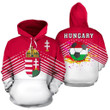 Hungary Sport Flag Hoodie - Stripes Style - Amaze Style™