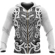 New Zealand Hoodie Maori Rugby - Black And White PL273 - Amaze Style™-Apparel