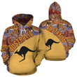 Australia Hoodie Aboriginal Wave Kangaroo NNK 1418 - Amaze Style™