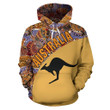 Australia Hoodie Aboriginal Wave Kangaroo NNK 1418 - Amaze Style™