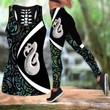 New Zealand Maori Manaia Paua Shell tank top & leggings outfit for women - Amaze Style™-Apparel