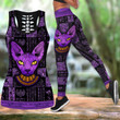 Egyptian sphynx cat tattoos combo outfit legging + hollow tank for women PL - Amaze Style™-Apparel