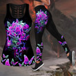 Butterfly Love Skull and Tattoos tanktop & legging outfit for women - Amaze Style™-Apparel