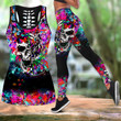 Love Animal Skull full color and Tattoos tanktop & legging outfit for women QB06092002 - Amaze Style™-Apparel