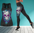 Skull Country Girl tanktop & legging outfit for women PL250306 - Amaze Style™-Apparel