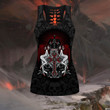 Gothic sign with skull tattoos legging + hollow tank combo outfit - Amaze Style™-Apparel