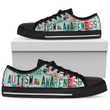 Please Be Autism Aware Low Top Black Shoes TA031308 - Amaze Style™-