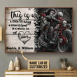 Skull Motobike Custom Name 3D All Over Printed Poster Horizontal - Amaze Style™-Poster
