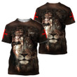 Jesus and Lion 3D All Over Printed Unisex T-Shirt - Amaze Style™