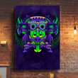 Aztec Psychedelic Tlaloc Mural Art 3D All Over Printed Canvas - 